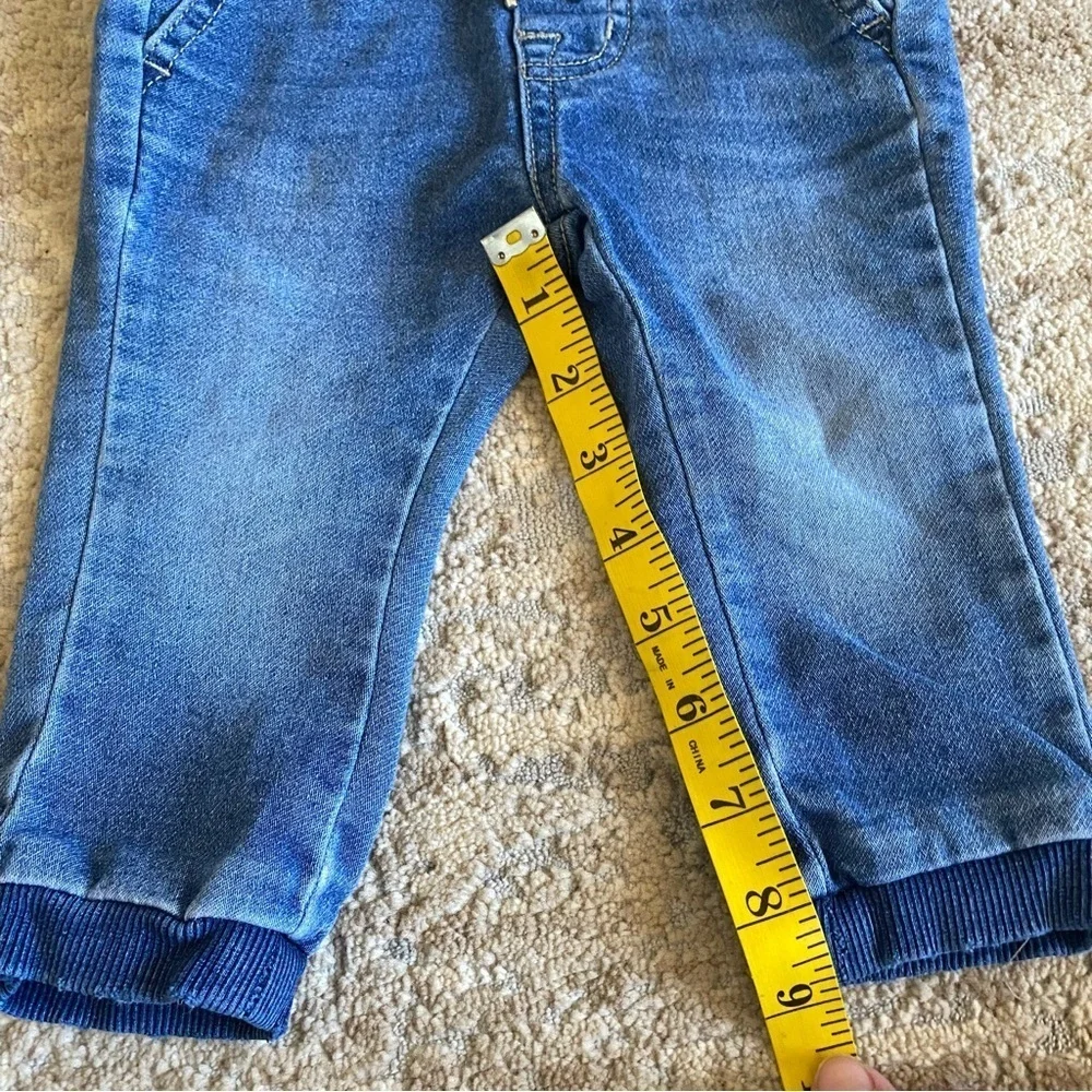 Hudson Baby Unisex Medium Wash Skinny Jeans Blue Cuffed Drawstring Waist: 12m - Picture 2 of 8